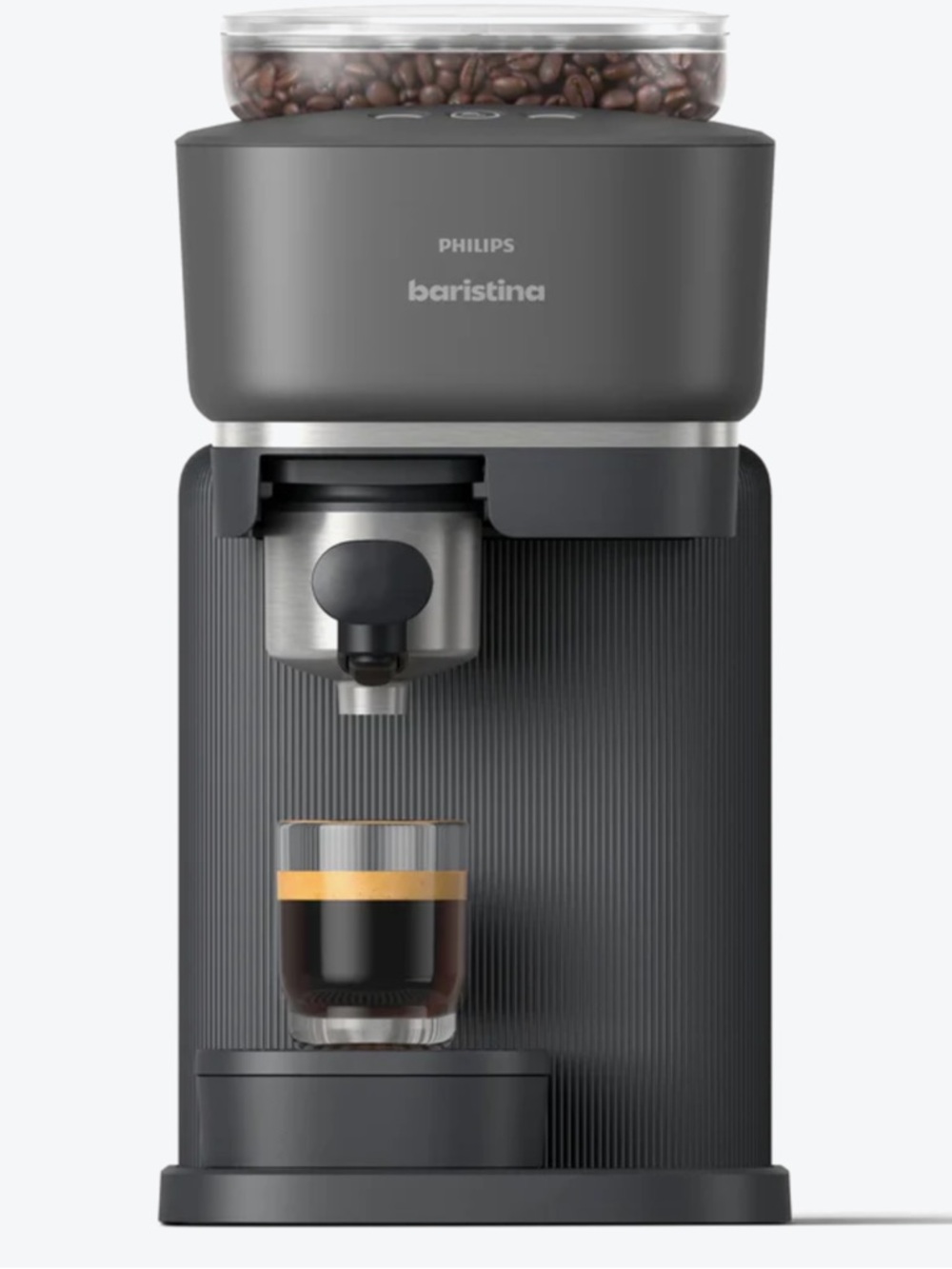 Philips Baristina Espresso Machine in Dark Gray and Silver